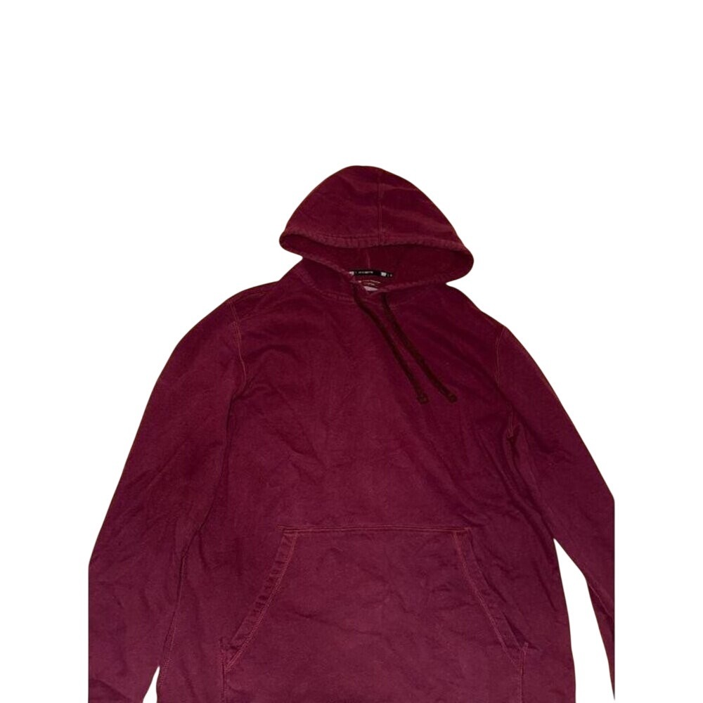 Tek Gear Burgundy Pullover Hoodie Men's Large Soft Fleece Lounge Athletic